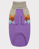 Fireside Purple Knitted Dog Sweater By GF Pet