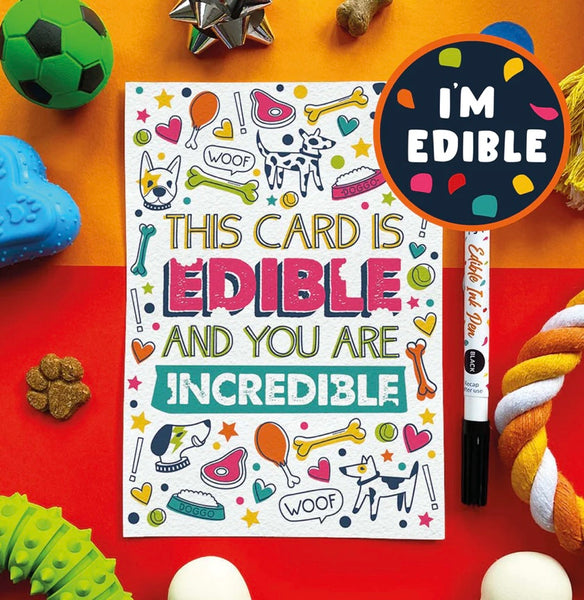 Incredible Chicken Edible Dog Card By Scoff Paper