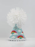 Rainbow Clouds Handcrafted Dog Party Hat By Pup Party Hats
