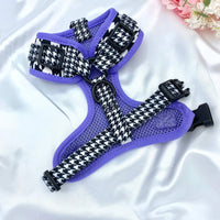 Chic Houndstooth Print Harness By Pawsome Life