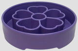 Purple Flower Design Enrichment Slow Feeder Bowl Soda Pup