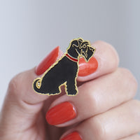 Black Enamel Schnauzer Dog Pin By Sweet William