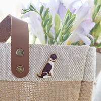 Liver & White Springer Spaniel Enamel Dog Pin By Sweet William