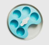 SPIN Interactive Slow Feeder Bowl Palette Blue By PetDreamHouse