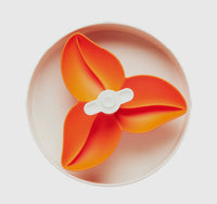SPIN Interactive Slow Feeder Bowl Bougainvillea Orange By PetDreamHouse