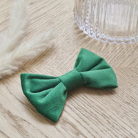 Forest Green Velvet Dog Bow Tie By Sweet William