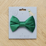 Forest Green Velvet Dog Bow Tie By Sweet William