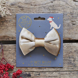 Gold Velvet Dog Bow Tie By Sweet William