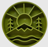 Green Great Outdoors Enrichment Slow Feeder Bowl for Dogs By Soda Pup