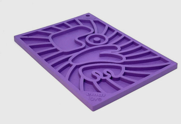 Purple Groovy Love Design Enrichment Small Lick Mat By SodaPup