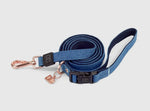Denim Blue Hands-free Adjustable Lead By Doodle Couture