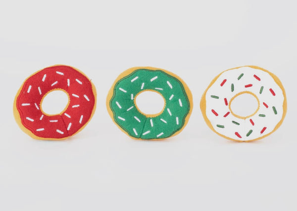 Holiday Miniz Donut Trio By Zippy Paws