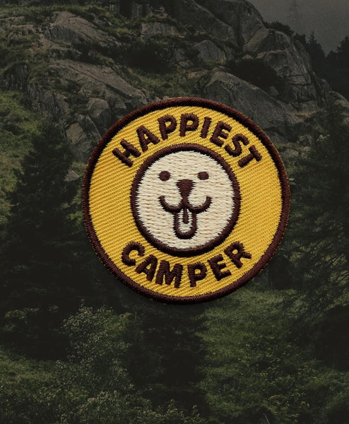 Happiest Camper Dog Merit Iron On Patch By Scout’s Honour