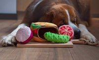 Jumbo Burger Snuffles Dog Toy By PawStory