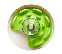 SPIN Interactive Slow Feeder Bowl UFO Maze & Dispenser Green By PetDreamHouse