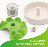 SPIN Interactive Slow Feeder Bowl UFO Maze & Dispenser Green By PetDreamHouse