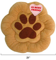 Paw Print & Heart Small Pet Bed By Tonbo