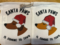 Santa Paws Dog Keepsake Bag Dachshund By Hoobynoo