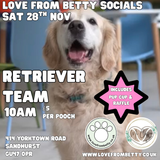 Sat 28th Nov 10am - Love From Betty Socials Retriever Team @ Mi Coffee & Cake Sandhurst