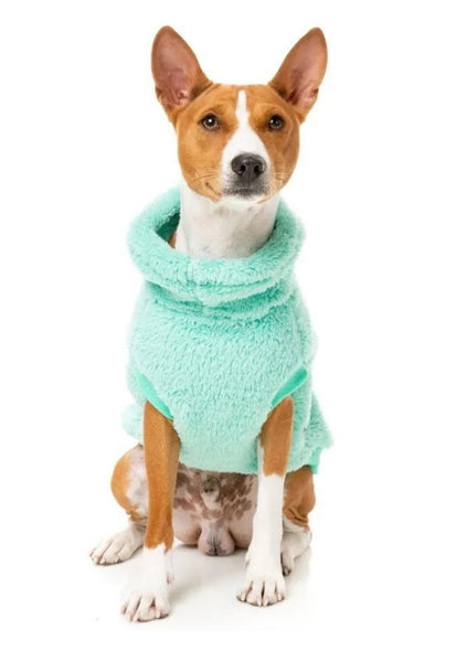 Vibrant Teal Green Teddy Turtle Neck Sweater By FuzzYard