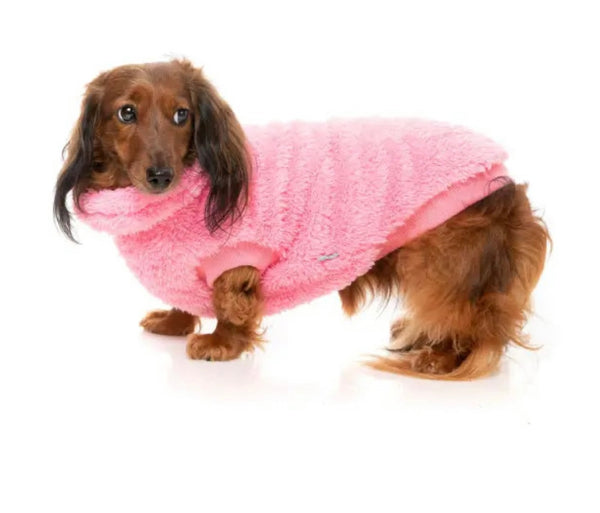 Bubblegum Pink Teddy Turtle Neck Sweater By FuzzYard