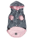 Pink Flipside Reversible Raincoat Dog Jacket By FuzzYard