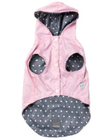 Pink Flipside Reversible Raincoat Dog Jacket By FuzzYard