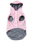 Pink Flipside Reversible Raincoat Dog Jacket By FuzzYard