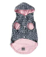 Pink Flipside Reversible Raincoat Dog Jacket By FuzzYard
