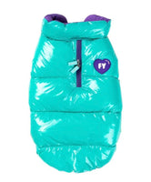 Turquoise Blue Amor Puffer Jacket By FuzzYard