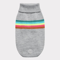 Retro Stripe Grey Knitted Dog Sweater By GF Pet