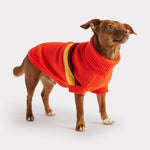 Retro Stripe Orange Knitted Dog Sweater By GF Pet