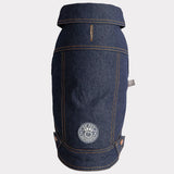Dark Denim Puffer Dog Jacket By GF Pet
