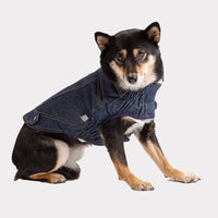 Dark Denim Puffer Dog Jacket By GF Pet