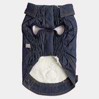 Dark Denim Puffer Dog Jacket By GF Pet