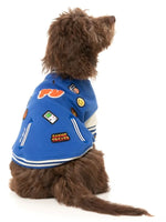 Blue Letterman Varsity Dog Jacket By FuzzYard