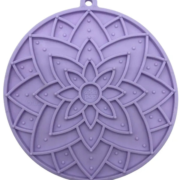 Lilac Lotus Suction Cup Enrichment Lick Mat By SodaPup