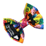 Playful Pansies Floral Dog Bow Tie Handmade By Urban Tails