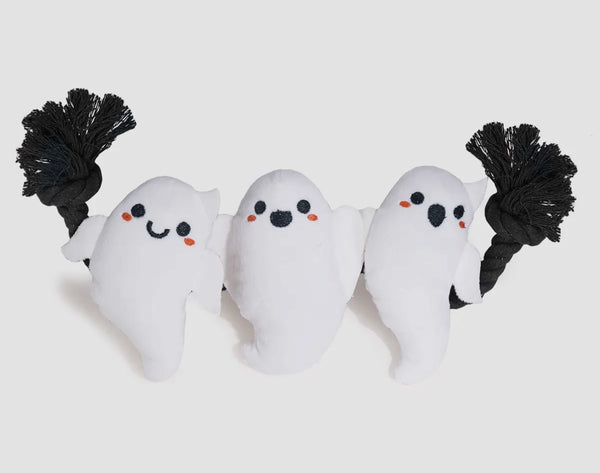 Howloween Ghost Rope Dog Toy By Hugsmart
