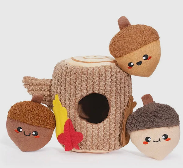 Autumn Acorns Hide & Seek Dog Toy By Hugsmart