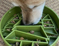 Green Christmas Tree Enrichment Slow Feeder Bowl for Dogs By Soda Pup