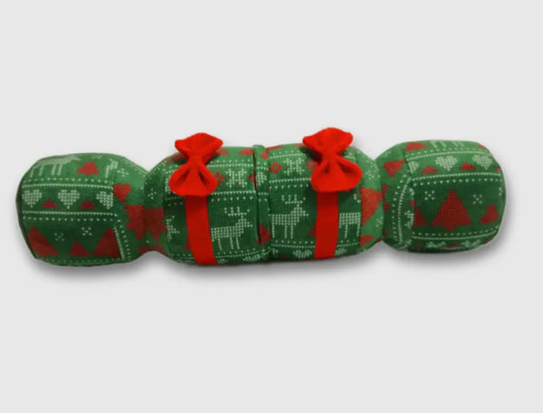 Green Christmas Cracker Toy By Catwalk Dog