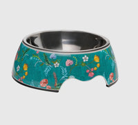 Atlas Green Floral Avenue Classic Bowl By PawStory