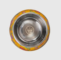 Harvest Gold Floral Avenue Classic Bowl By PawStory