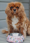 Rosy Pink Paradise Floral Avenue Classic Bowl By PawStory