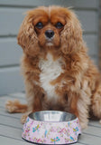 Rosy Pink Paradise Floral Avenue Classic Bowl By PawStory