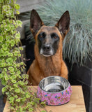 Rosy Pink Paradise Floral Avenue Classic Bowl By PawStory