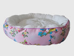 Rosy Pink Paradise Floral Avenue Soft Sleeper Bed By PawStory