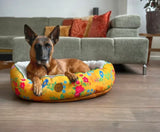 Harvest Gold Floral Avenue Soft Sleeper Bed By PawStory