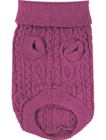 Raspberry Cable Knitwear Sweater By Parisian Pet